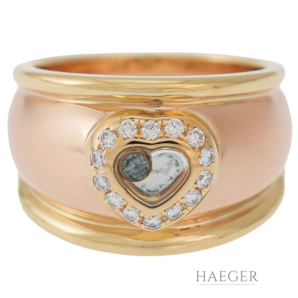 Chopard Happy Diamonds Ring Gr.58 Gelbgold 18 Karat mit Diamanten