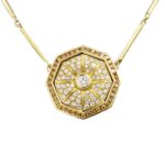 Collier Gelbgold 18 Karat mit Diamanten Vorschau