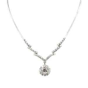 Collier Weißgold 14 Karat mit Diamanten