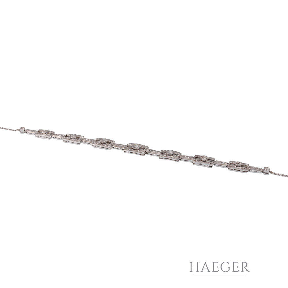 Collier Weißgold 18 Karat mit Diamanten