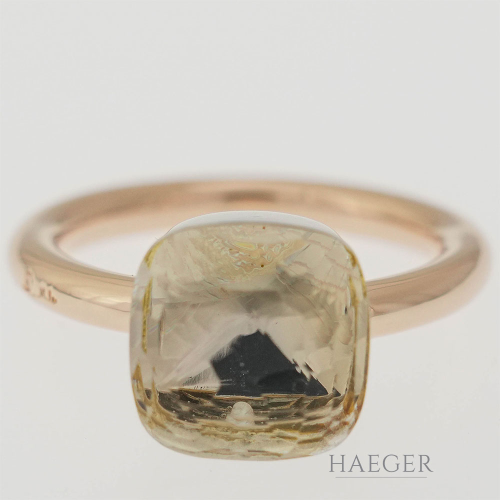 Pomellato Nudo Citrin Ring Gr.54 Gelbgold 18 Karat