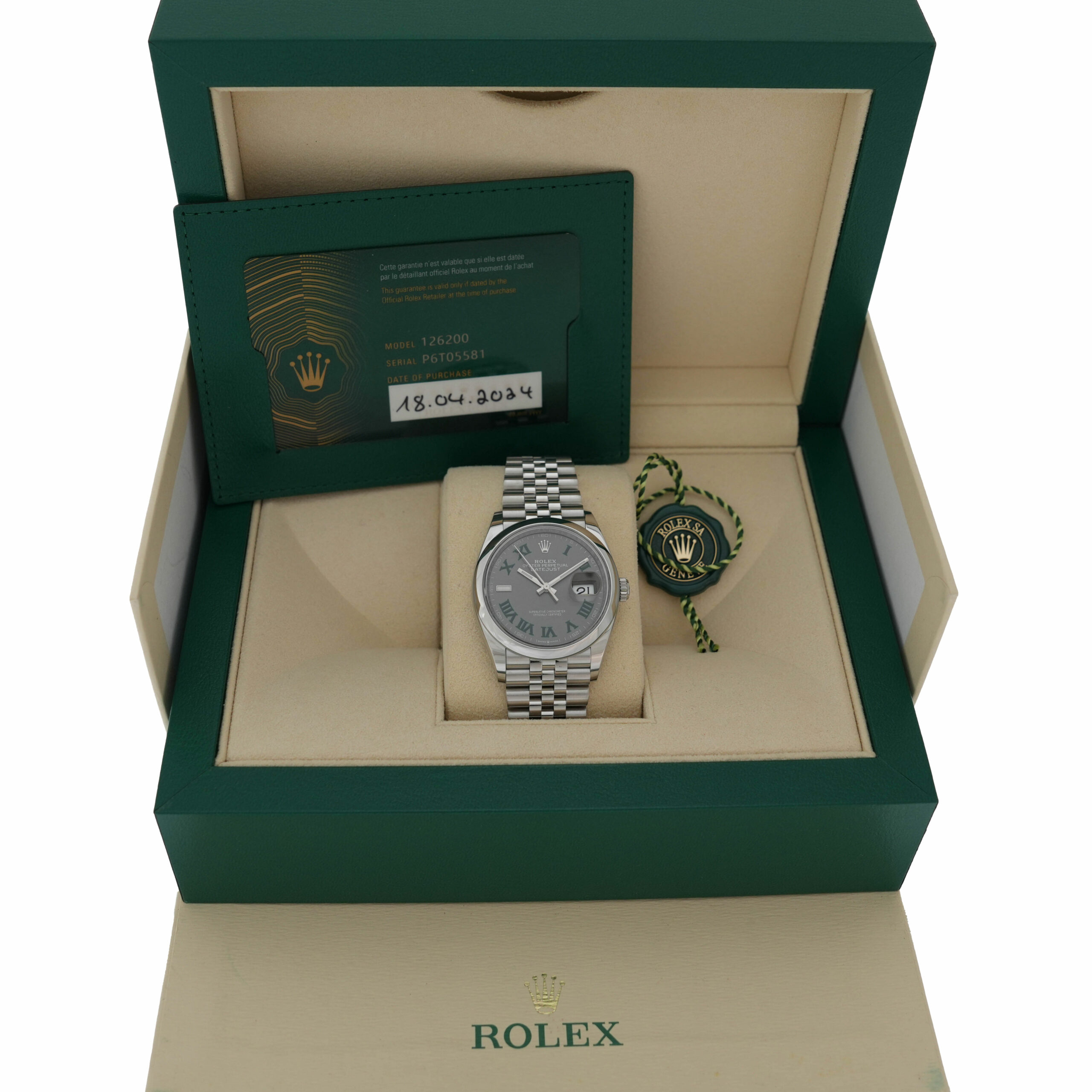 Rolex Datejust 36 Wimbeldon Ref.126200 Full Set 2024