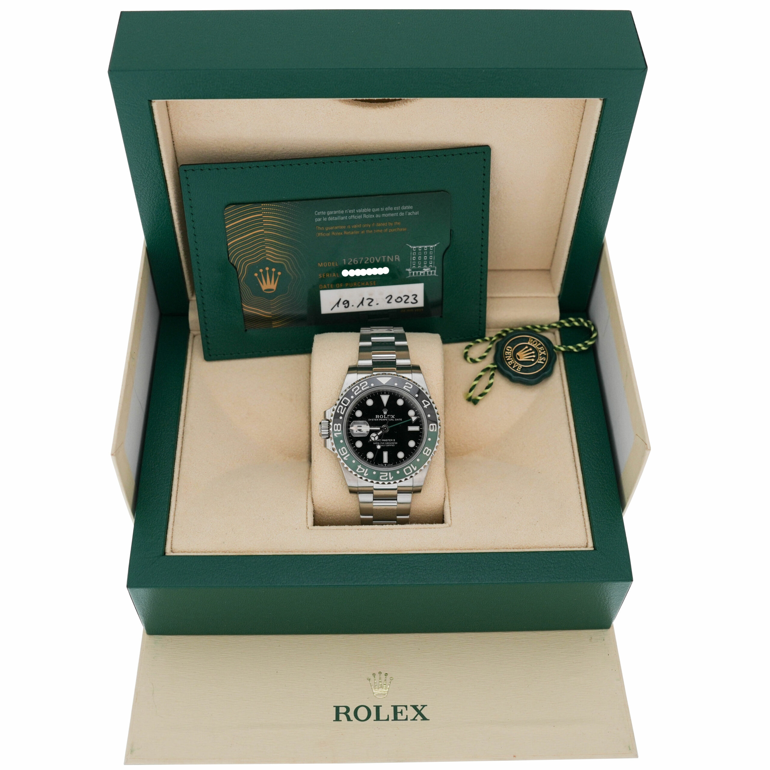 Rolex GMT Master 2 Sprite Ref. 126720VTNR Full Set 2023