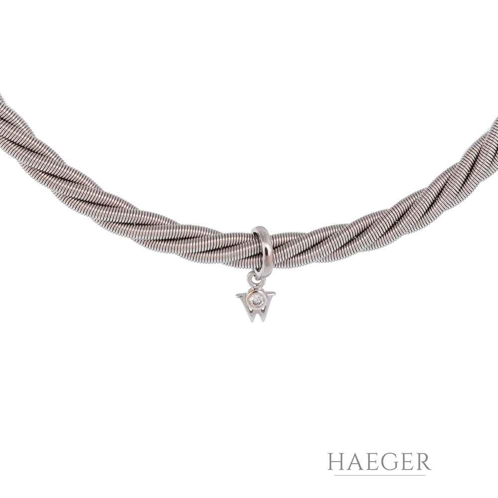 Collier Wellendorff Weißgold 18 Karat mit Diamant