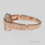 Bulgari Ring Rosegold 18 Karat mit Diamant und Malachit Element Vorschau