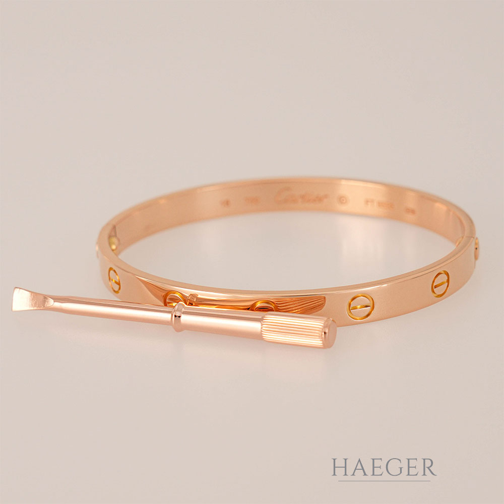 Cartier Love Armreif klassisches Modell Gr.18 Roségold 18 Karat