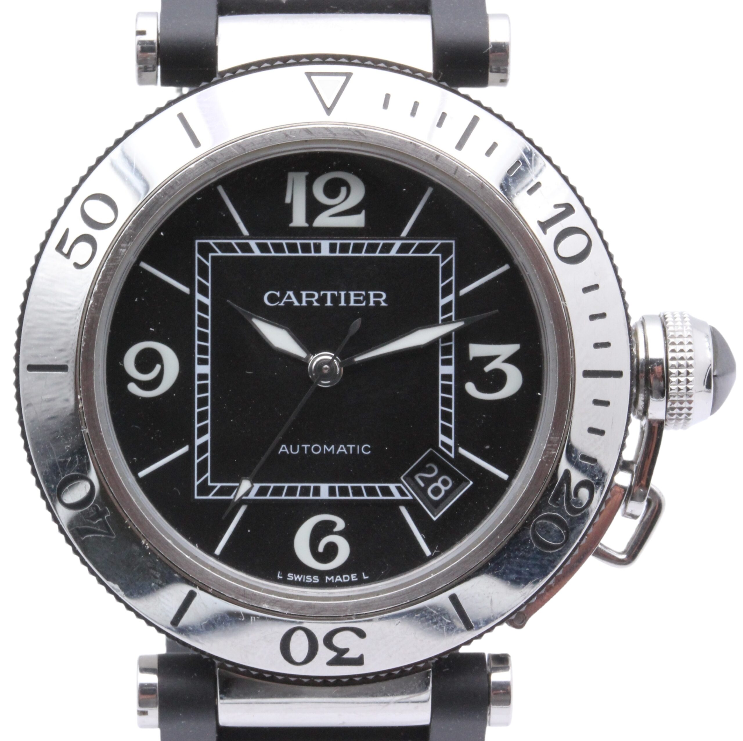 Cartier Pasha Seatimer Ref. W31077U2 Edelstahl / Kautschuk