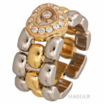 Chopard Happy Diamonds Ring Gr.54 Edelstahl, Gelbgold 18 Karat mit Diamanten Vorschau