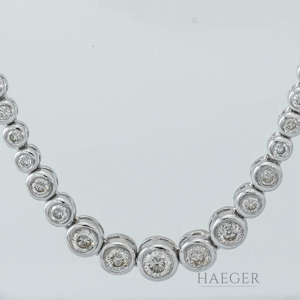 Collier 14 Karat Weißgold mit Diamanten