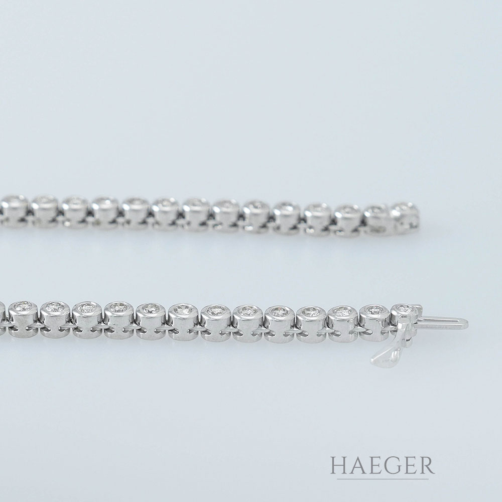 Collier 14 Karat Weißgold mit Diamanten