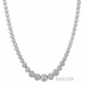 Collier 14 Karat Weißgold mit Diamanten