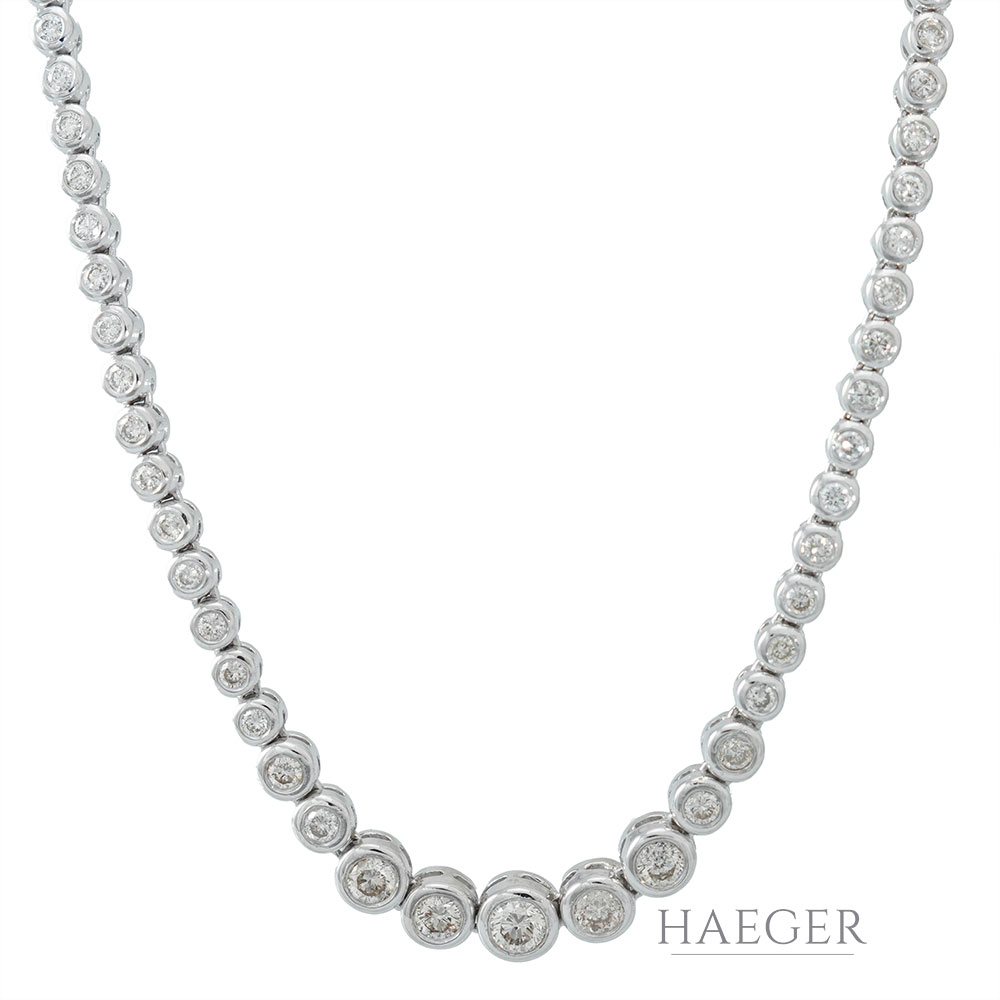 Collier 14 Karat Weißgold mit Diamanten