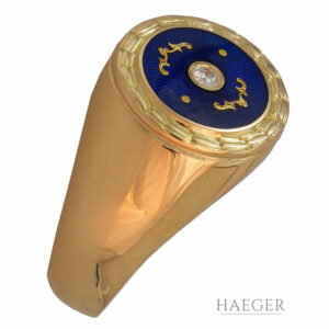 Faberge Ring Gelbgold mit Diamant 18 Karat