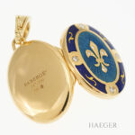 Farberge Anhänger Gelbgold 18 Karat mit Emaille und Diamanten Vorschau