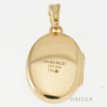 Farberge Anhänger Gelbgold 18 Karat mit Emaille und Diamanten Vorschau