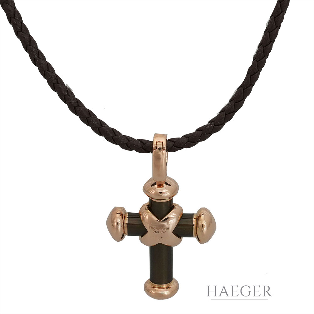 Leo Wittwer Halskette Rosegold 18 Karat mit Diamant