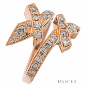 Meissen Ring Rosegold 18 Karat mit Diamanten