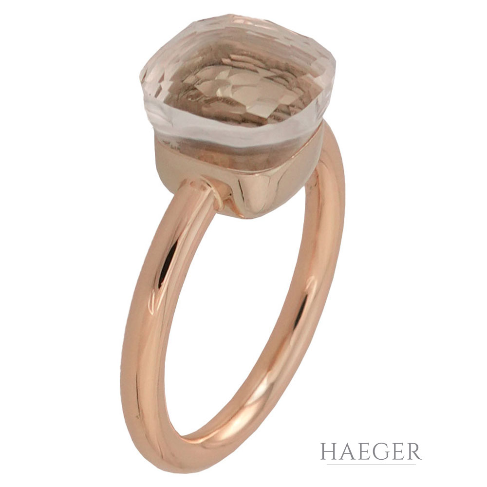Pomellato Nudo classic Ring Rosegold Weissgold mit Topas