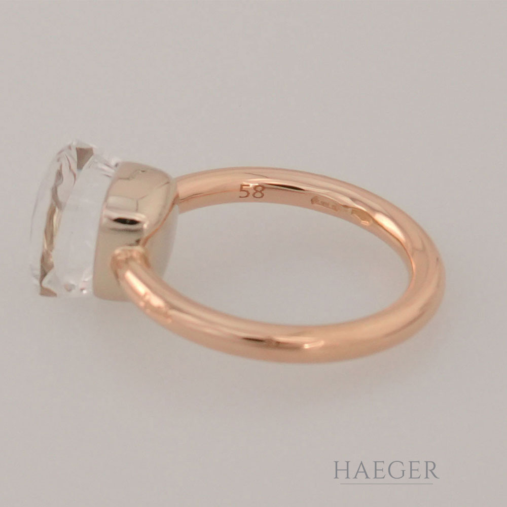 Pomellato Nudo classic Ring Rosegold Weissgold mit Topas