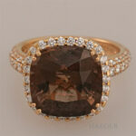 Rauchquarz Ring Gelbgold 18 Karat mit Diamanten Vorschau