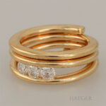 Ring Gelbgold 18 Karat mit Diamanten Vorschau