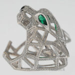 Panther Ring Weißgold 18 Karat mit Smaragd Vorschau