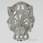 Panther Ring Weißgold 18 Karat mit Smaragd Vorschau