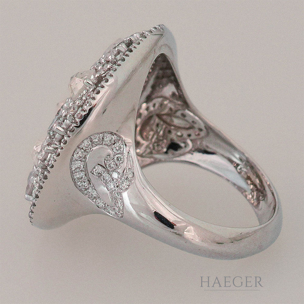 Rüschenbeck Ring Weissgold 18 Karat mit Diamanten