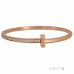 Tiffany T One Armreif Medium mit Diamanten in Roségold 18 Karat mit Original Box Vorschau