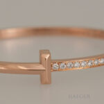 Tiffany T One Armreif Medium mit Diamanten in Roségold 18 Karat mit Original Box Vorschau