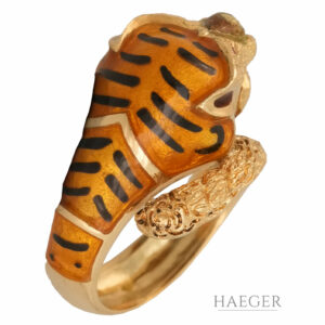 Tiger Ring Gelbgold 18 Karat