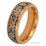 Wellendorff Ring Gr.57 Gelbgold 18 Karat mit Emaille und Diamanten Vorschau
