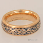 Wellendorff Ring Gr.57 Gelbgold 18 Karat mit Emaille und Diamanten Vorschau