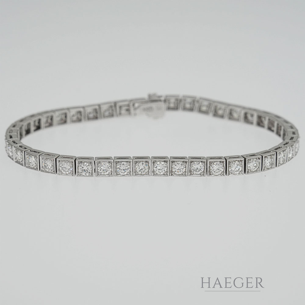 Tennisarmband Weissgold 18 Karat mit Diamanten