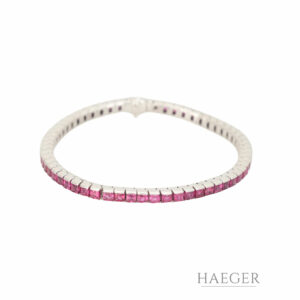 Armband 16,5cm Weißgold 18 Karat mit 5,5ct Rubine