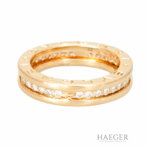 Bulgari B.Zero1 Ring Gr. 52 Gelbgold 750/ 18 Karat mit Diamanten