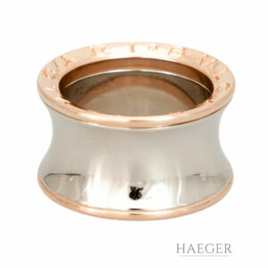 Bulgari Ring Gr. 52 Anish Kapoor B.Zero1 Edelstahl und Roségold 750/ 18 Karat