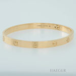 Cartier Love Armreif Gr. 21 klassisches Modell Gelbgold 750/ 18 Karat mit Box und Zertifikat - Bild 5 Vorschau