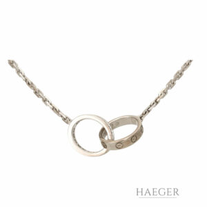 Cartier Love Diamant Collier 43cm Weißgold 18 Karat mit Original Zertifikat