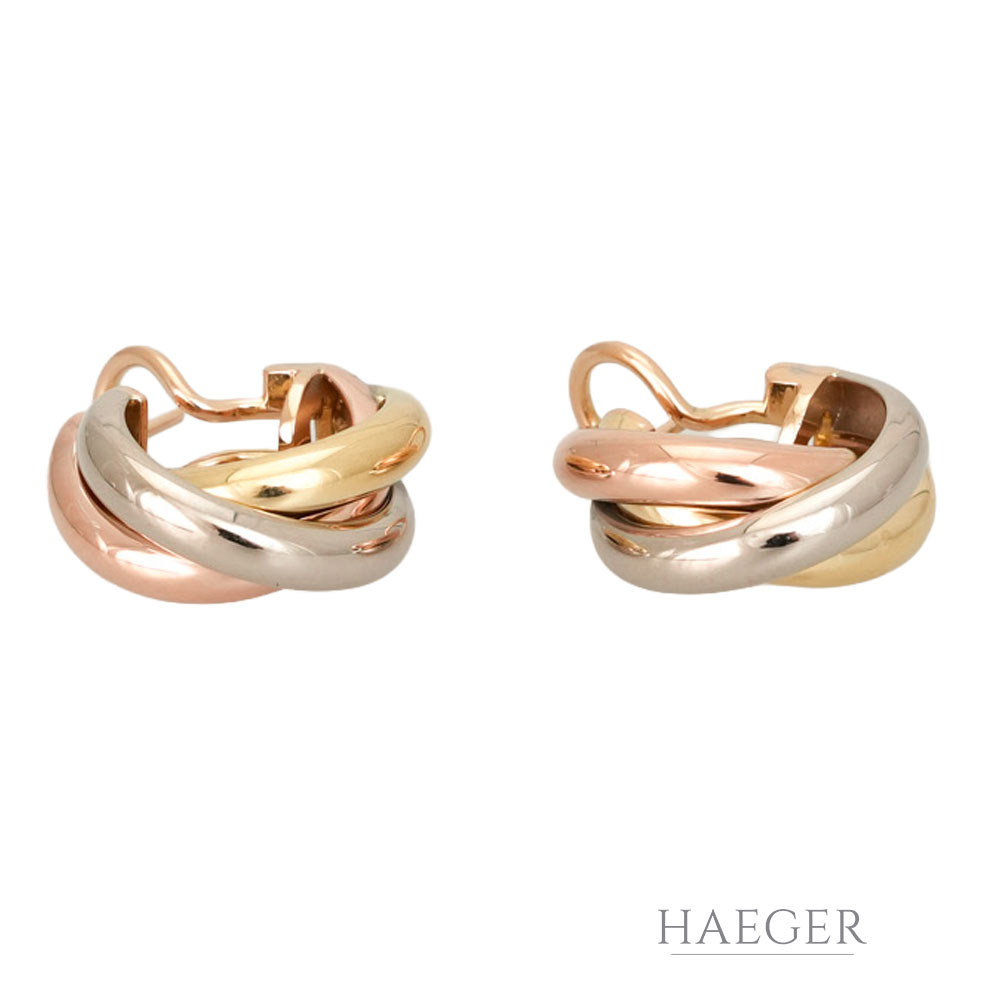 Cartier Trinity Creole Gold 18 Karat Full Set 2005