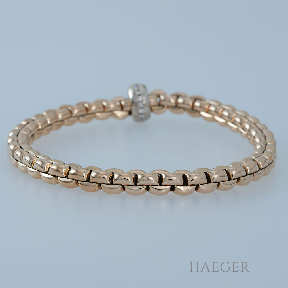 Fope Armband Rosegold 18 Karat mit Diamanten