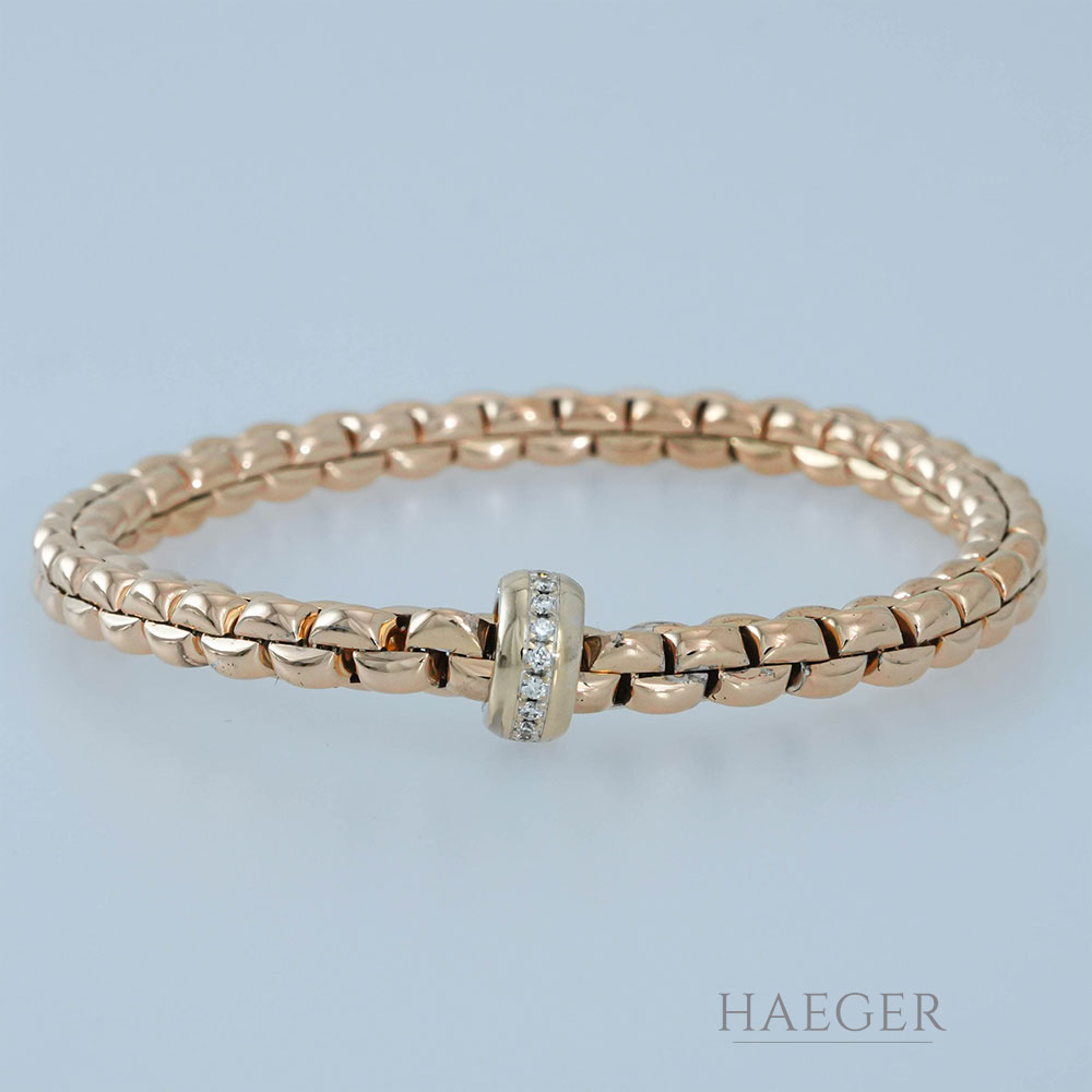 Fope Armband Rosegold 18 Karat mit Diamanten