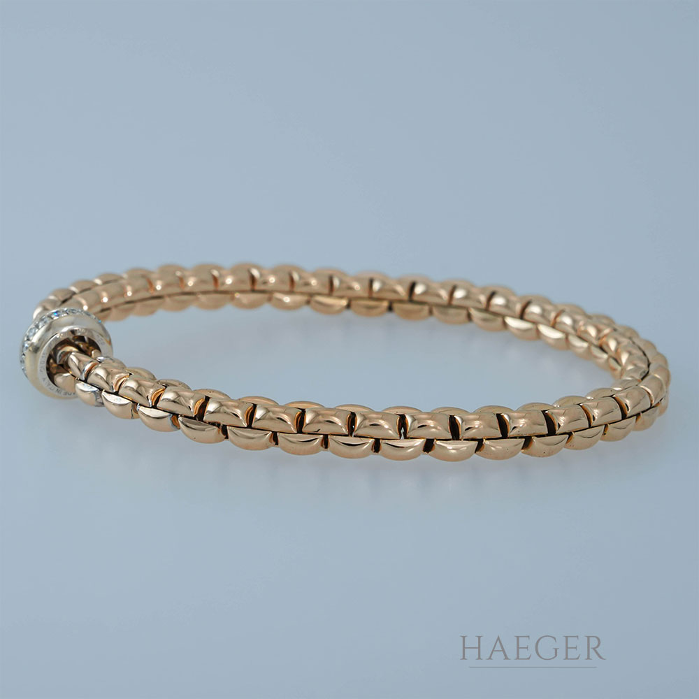 Fope Armband Rosegold 18 Karat mit Diamanten