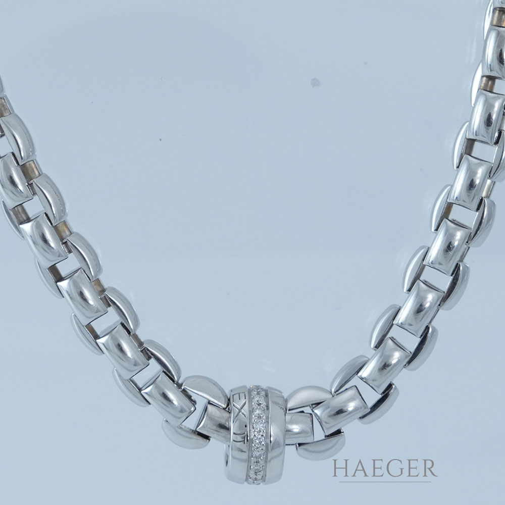 Fope Collier Weissgold 18 Karat mit Diamanten
