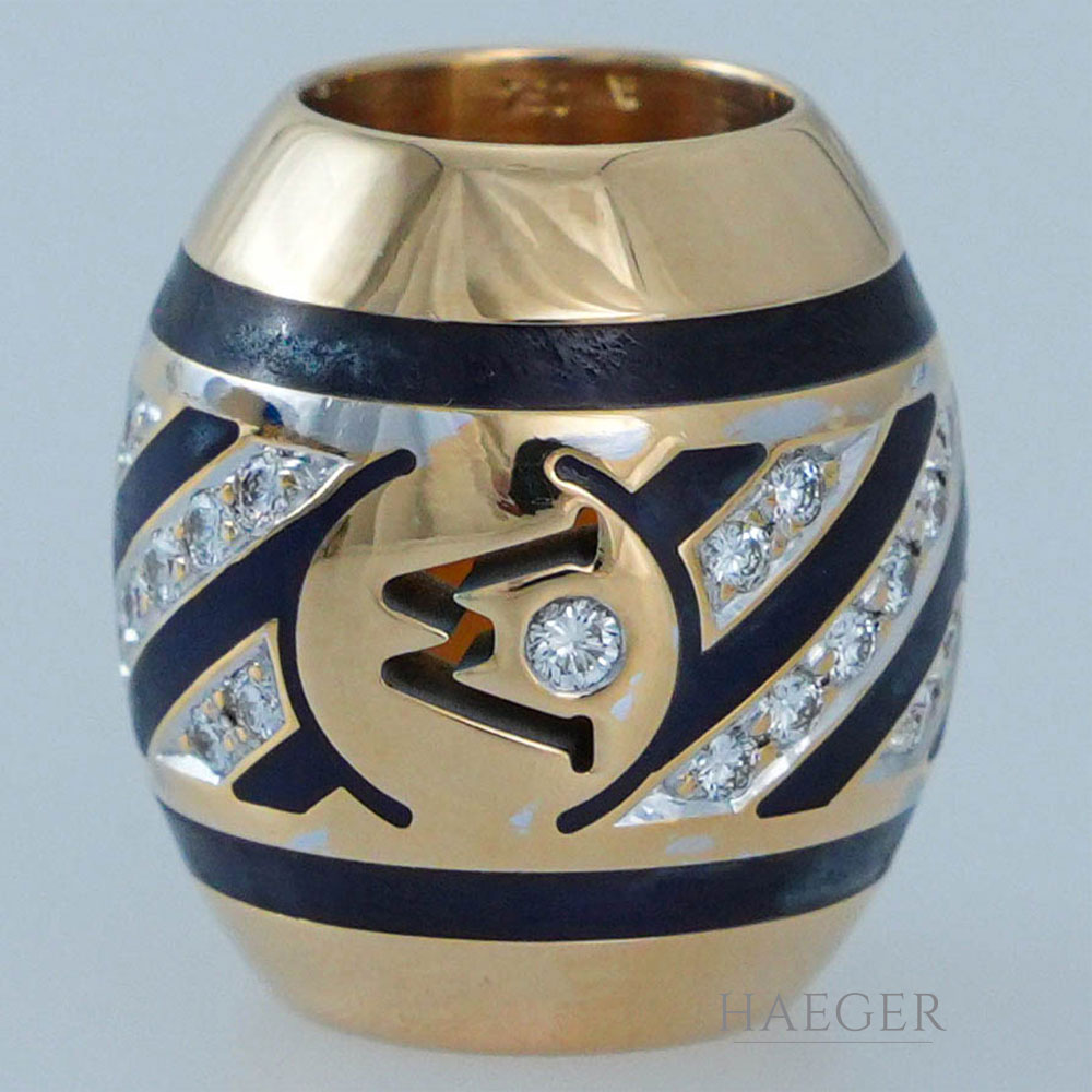 Wellendorff Anhaenger Weissgold Gelbgold mit Diamanten