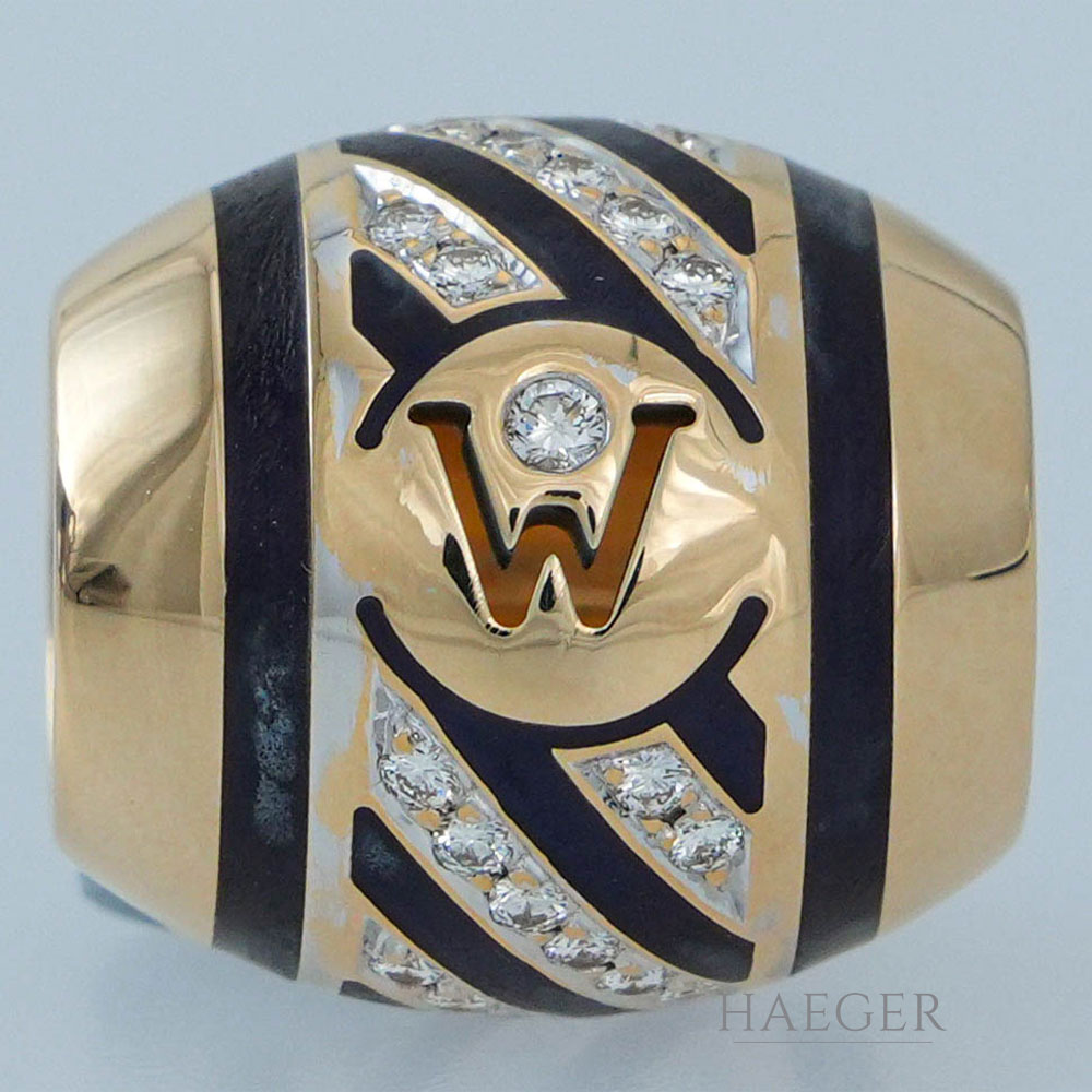 Wellendorff Anhaenger Weissgold Gelbgold mit Diamanten