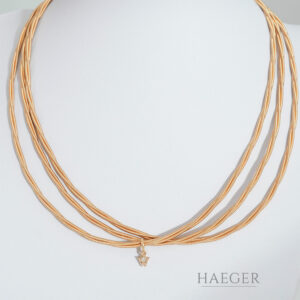 Wellendorff Colier Zartes Glück Gelbgold 18 Karat mit Diamant