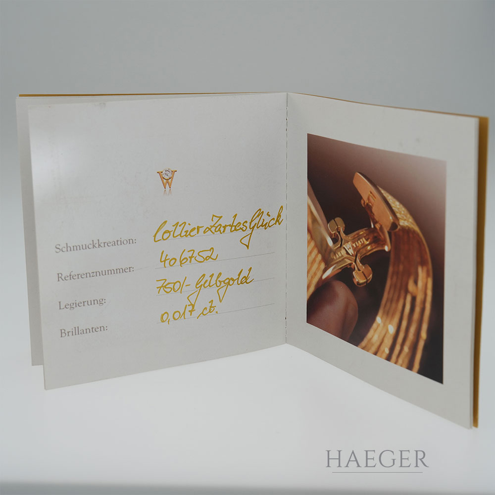 Wellendorff Colier Zartes Glück Gelbgold 18 Karat mit Diamant