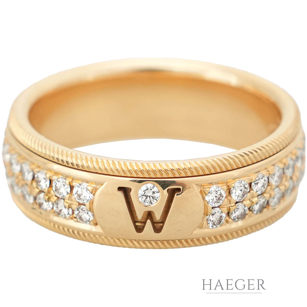 Wellendorff Nobelballade Ring Gr.59 Gelbgold 18 Karat mit 1ct Diamanten Full Set 1999