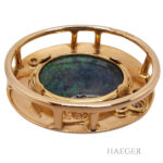 Opal Anhänger schwarz Gelbgold 18 Karat mit Diamanten Vorschau